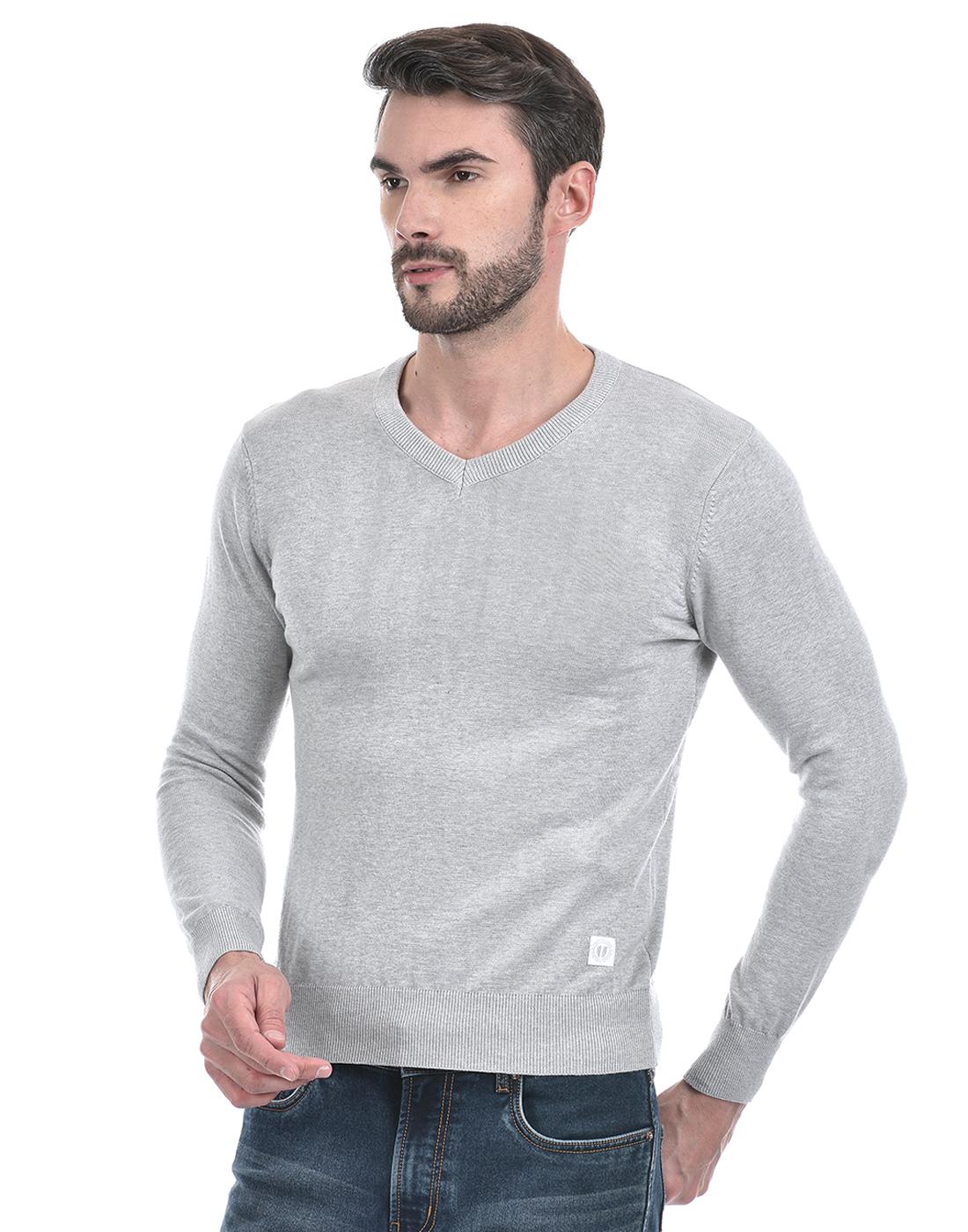 Numero Uno Men Solid GREY Sweater